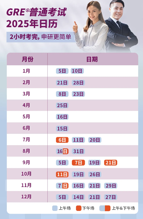 官宣！2025年gre全年考试日现已公布
